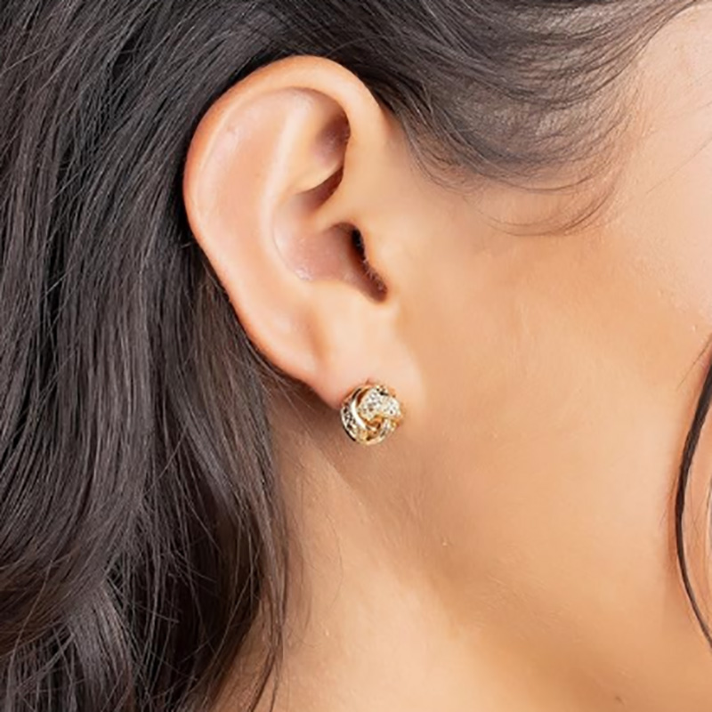 Brincos denó denó de ouro de 18k luxuosos - clássicos - clássico & Design texturizado elegante para sofisticação atemporal